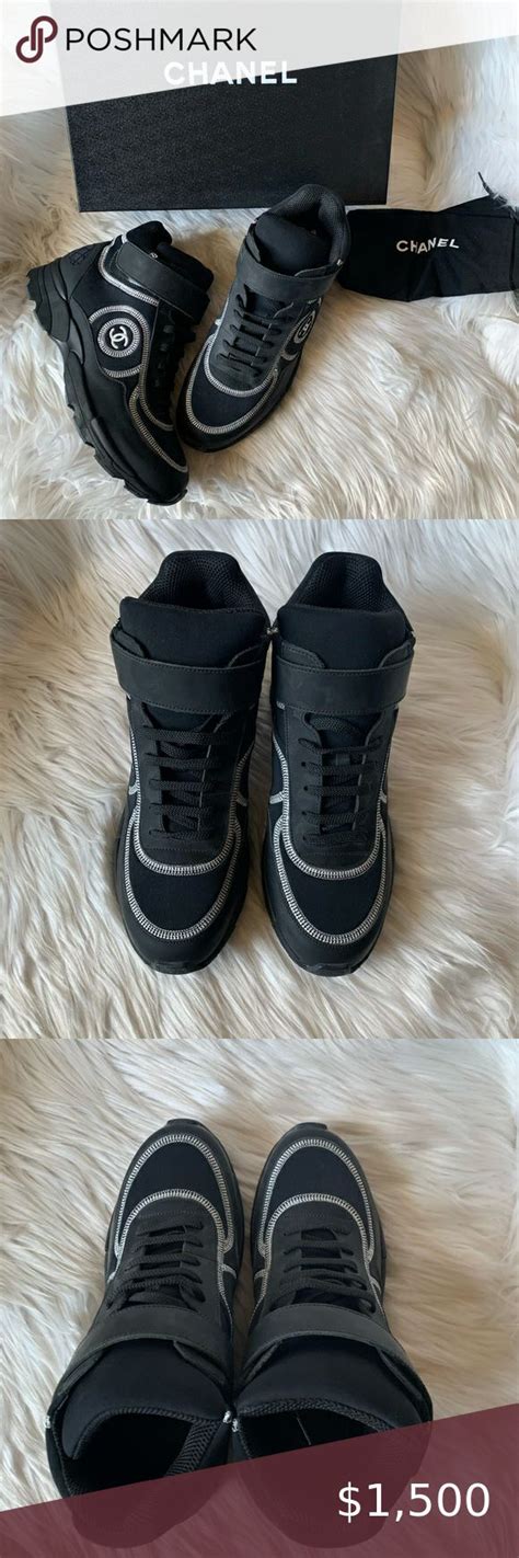 chanel high tops replica|chanel trainers all black.